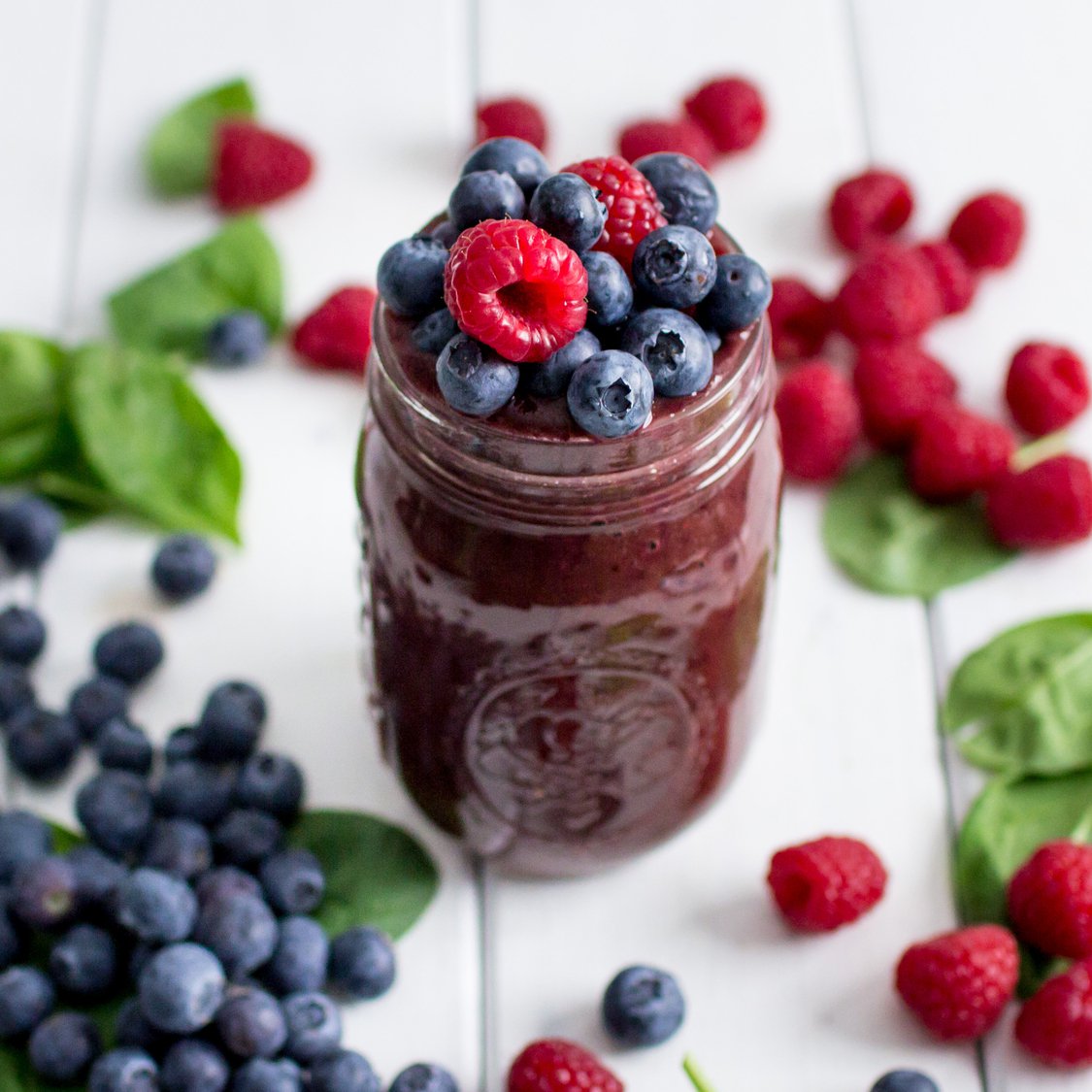 Grüntee Beeren Smoothie