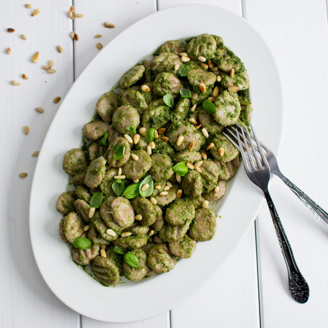 Blumenkohl Gnocchi mit Basilikumpesto