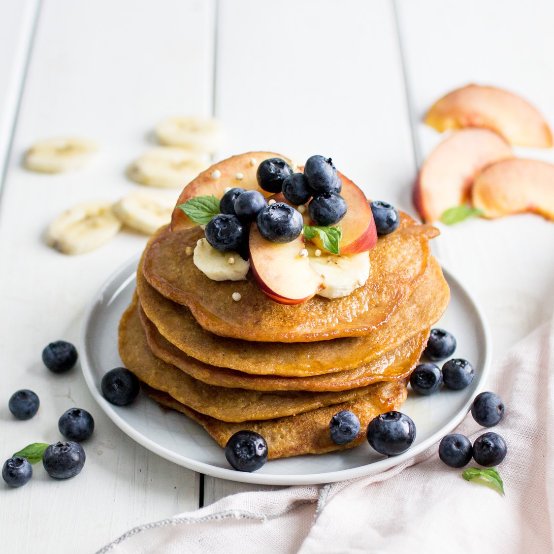 Süßkartoffel Hirse Pancakes