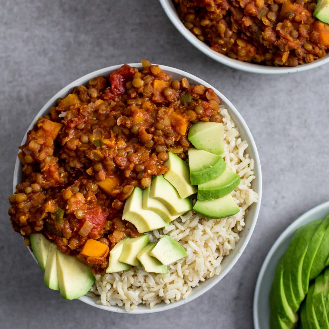 Linsen Chili mit Naturreis