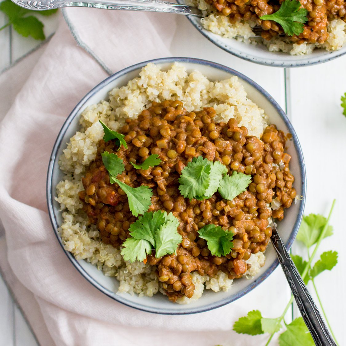 Masala Linsen mit Quinoa