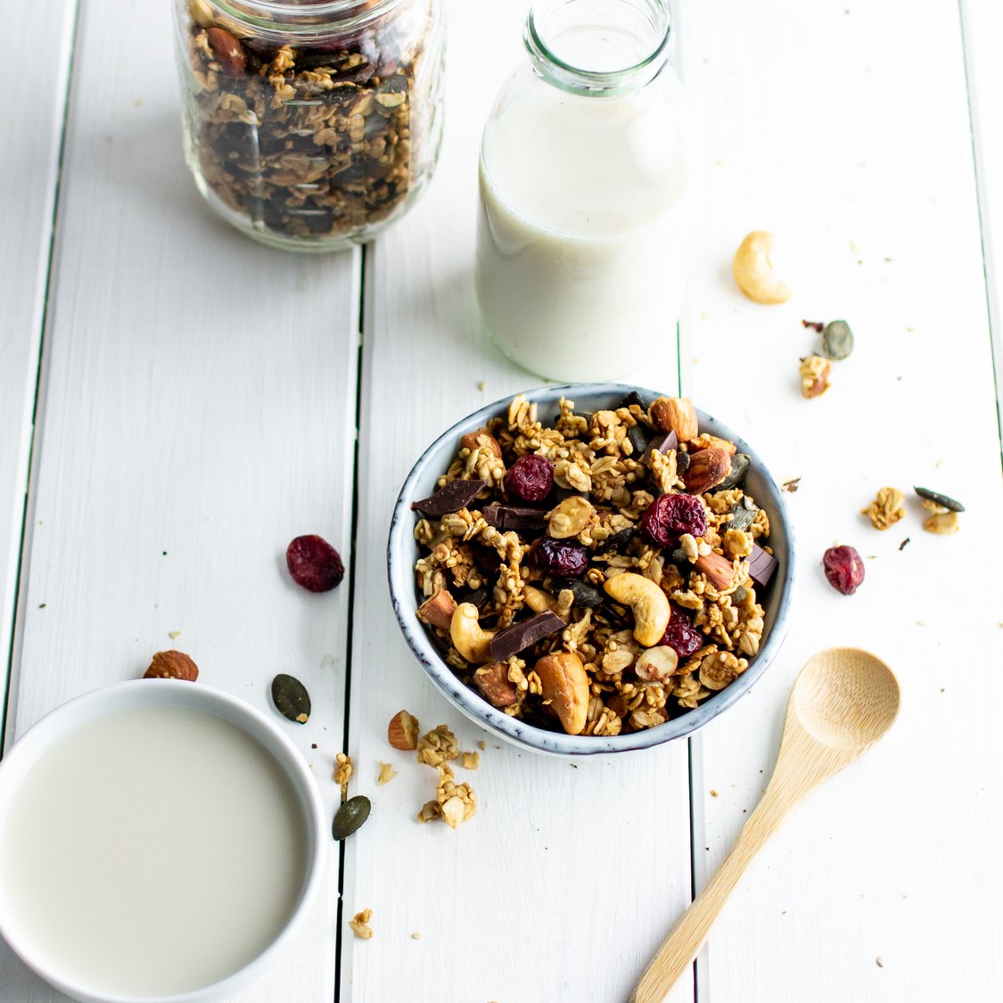 Granola mit Schoko und Cranberrys